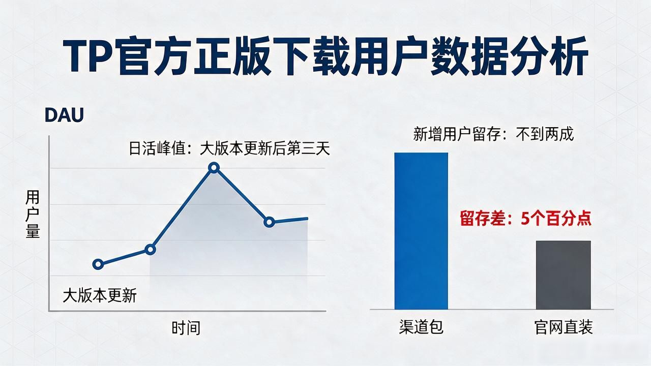 TP官方正版下载用户量数据分析：日活、留存、渠道占比一篇讲透
