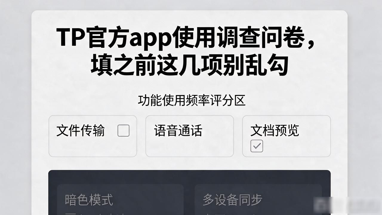 TP官方app使用调查问卷，填之前这几项别乱勾