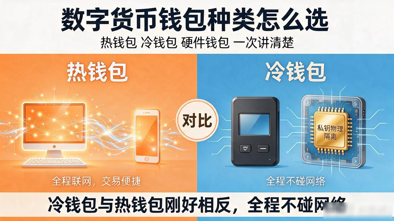 数字货币钱包种类怎么选，热钱包冷钱包硬件钱包一次讲清楚